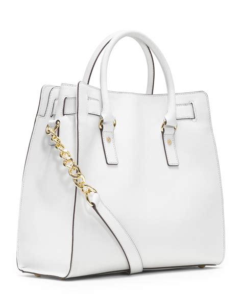 michael kors hamilton saffiano leather tote white|Michael Kors sullivan large tote.